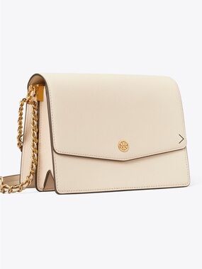 Tory Burch ROBINSON CONVERTIBLE SHOULDER BAG Nee Cream